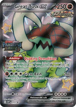 Great Tusk ex (Paldean Fates Stamped)