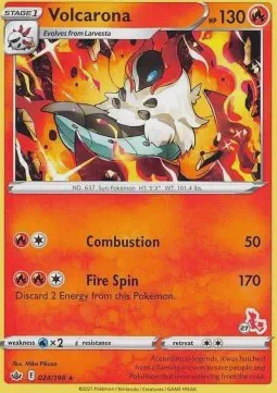 Volcarona (#27 Cinderace Stamped)