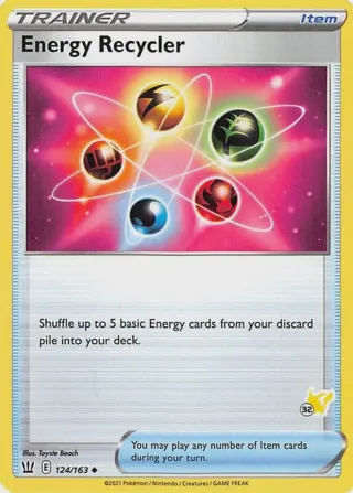 Energy Recycler - 124/163 (#32 Pikachu Stamped)