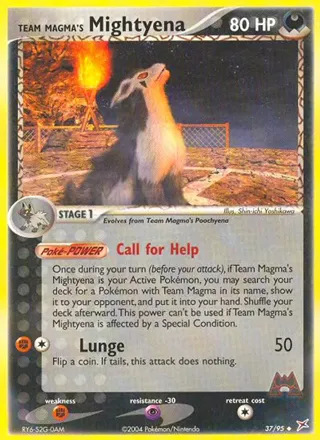 Team Magma's Mightyena - 37/95