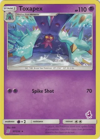 Toxapex - 97/236 (Mewtwo Stamped)
