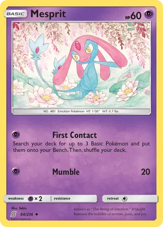 Mesprit - 84/236 (Mewtwo Stamped)