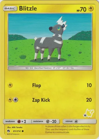 Blitzle - 81/214 (#19 Pikachu Stamped)
