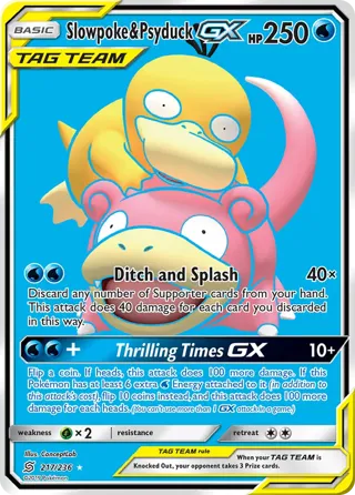 Slowpoke & Psyduck GX (Full Art)