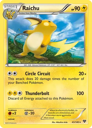 Raichu - 43/146 (Cosmos Holo)