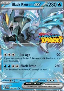 Black Kyurem ex (Surging Sparks Stamped)