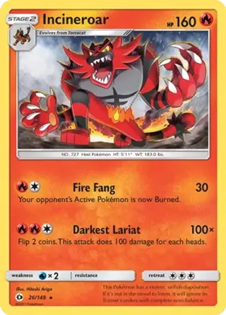 Incineroar - 26/149 (Water Web Holo)