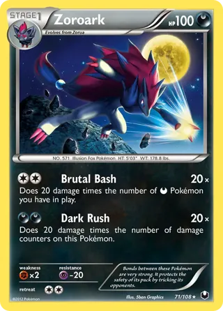 Zoroark - 71/108 (Cracked Ice Holo)