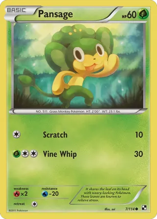 Pansage - 7/114 (Energy Holo)