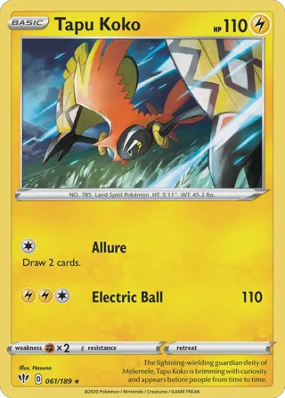 Tapu Koko - 061/189 (Prerelease Kit Exclusive)