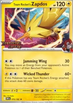 Team Rocket's Zapdos (Destined Rivals Stamp)