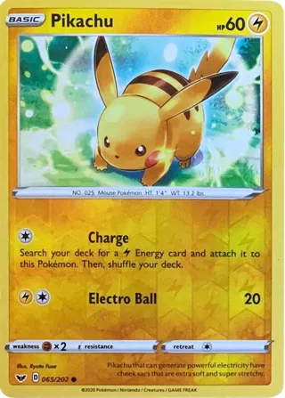 Pikachu - 065/202 (Reverse Cosmos Holo)