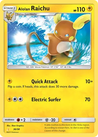 Alolan Raichu (#30 Holofoil)