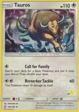 Tauros (#37 Pikachu Stamped)