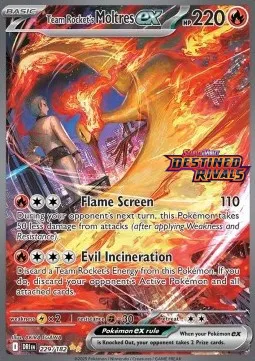 Team Rocket's Moltres ex (Destined Rivals Stamp)
