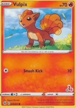Vulpix (#31 Cinderace Stamped)
