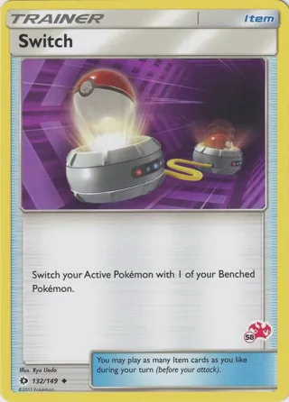 Switch - 132/149 (#58 Charizard Stamped)