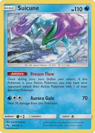 Suicune - 59/214 (Legendary Pokemon Stamped)