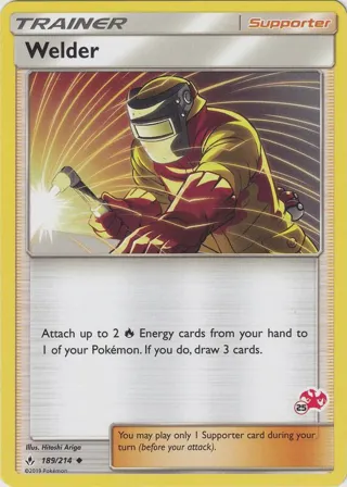 Welder - 189/214 (#25 Charizard Stamped)
