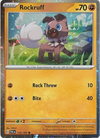 Rockruff - 116/193 (Cosmos Holo)