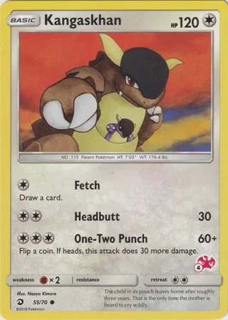Kangaskhan - 55/70 (#4 Charizard Stamped)