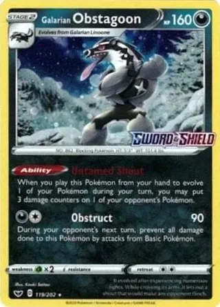 Galarian Obstagoon - 119/202 (Cosmos Holo)