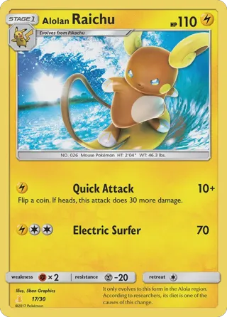 Alolan Raichu (#17 Non-Holo)
