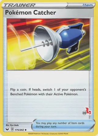 Pokemon Catcher - 175/202 (#49 Cinderace Stamped)