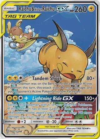 Raichu & Alolan Raichu GX (Alternate Full Art)