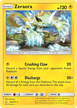 Zeraora - 60/214 (SM Unbroken Bonds) (Cracked Ice Holo)