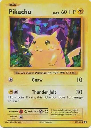 Pikachu - 35/108 (Cracked Ice Holo)