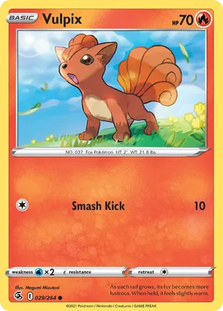 Vulpix - 029/264 (#13 Cinderace Stamped)