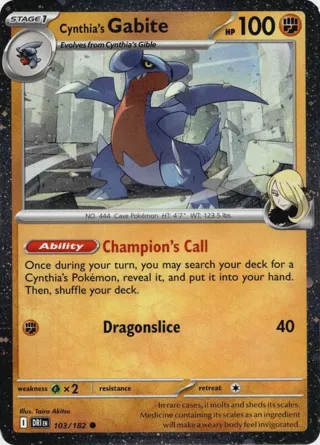 Cynthia's Gabite (Cosmos Holo)