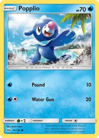Popplio - 39/149 (Cosmos Holo)