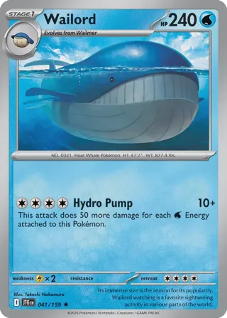 Wailord - 041/159 (Cosmos Foil)