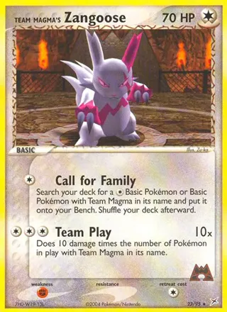 Team Magma's Zangoose