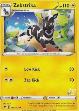 Zebstrika (#25 Pikachu Stamped)