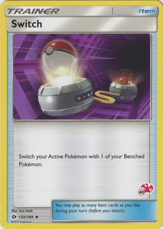 Switch - 132/149 (#40 Charizard Stamped)