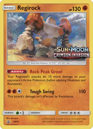 Regirock - SM74 (Prerelease) [Staff]