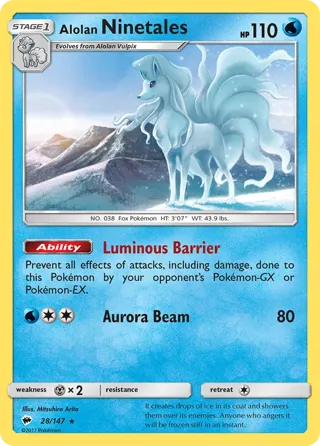 Alolan Ninetales - 28/147 (Cracked Ice Holo)