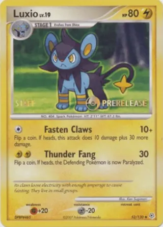 Luxio - 52/130 (Prerelease) [Staff]
