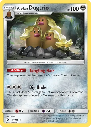Alolan Dugtrio - 87/149 (Cosmos Holo)