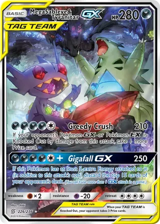 Mega Sableye & Tyranitar GX (Alternate Full Art)