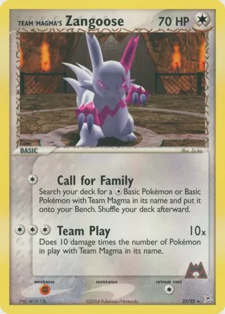 Team Magma's Zangoose