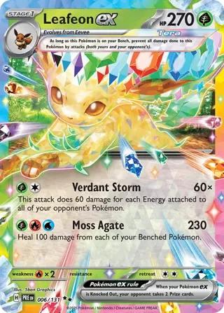 Leafeon ex - 006/131 (Prismatic Evolutions Stamp)