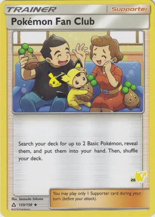Pokemon Fan Club - 133/156 (#28 Pikachu Stamped)