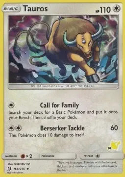 Tauros (#14 Pikachu Stamped)