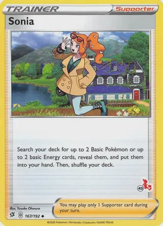 Sonia - 167/192 (#45 Cinderace Stamped)