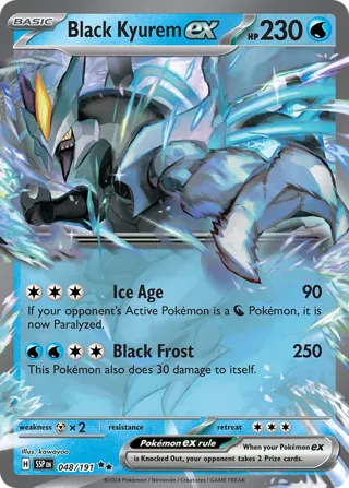 Black Kyurem ex (Surging Sparks Stamped)