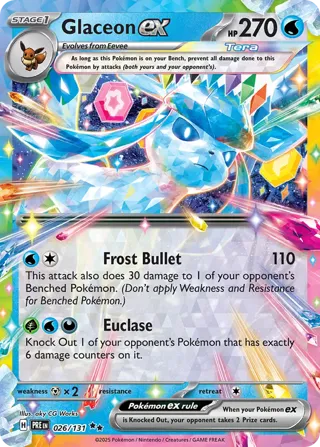 Glaceon ex - 026/131 (Prismatic Evolutions Stamp)